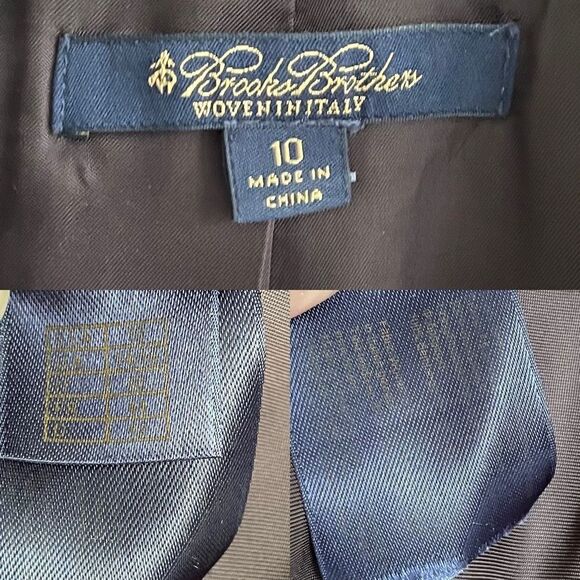 BROOKS BROTHERS Loro Piana Wool Double Breasted Blazer Brown 10 - Picture 9 of 10